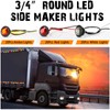 Tuanse 60 Pack Trailer Lights Bulk 3/4 Inch LED Marker