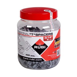 Rubi Tools 02398 Tile"T" Spacers 3/16 in. (5mm) JAR-400-400 Pieces