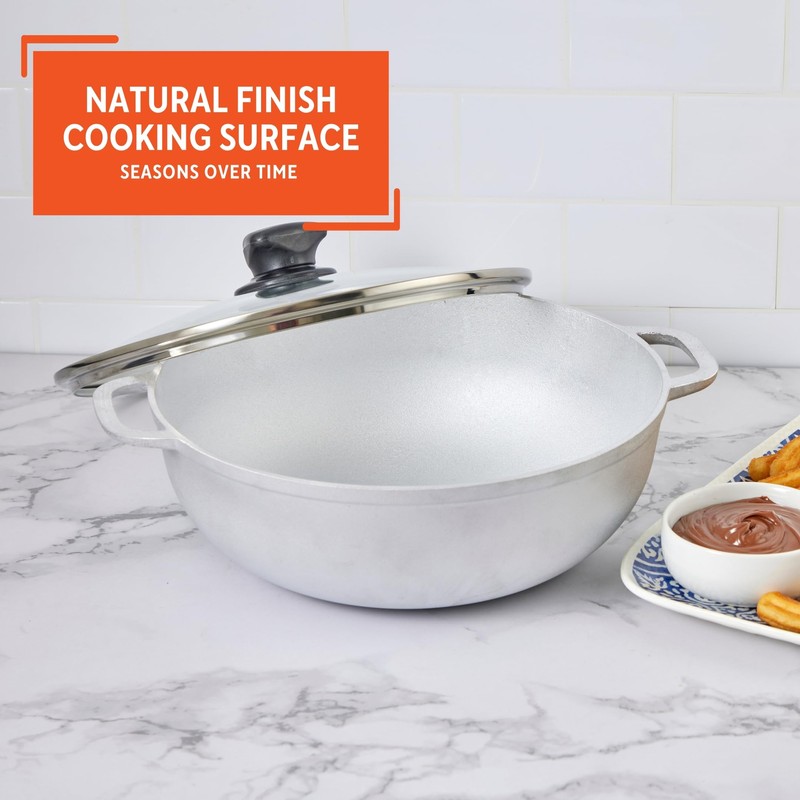 IMUSA Caldero Stock Pot with Glass Lid 2QT, 20cm, Cast