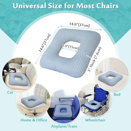 Mybow Bed Sore Pillow for Butt Positioning Pillow, Pressure Ulcers, Medical Pressure Relief, Post Surgery Sleeping Pillow, Positioner, Wedge Rotation, Back, Leg, Coccyx Support, Seat Cushion