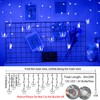Blue Butterfly Curtain Fairy Lights USB Plug in,120 LED 8