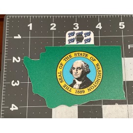 decals stickers Washington State Flag Decal - Green - New