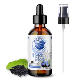 Bella Terra Oils - Black Seed Oil 2oz - Celebrating Black Cumin's Nutritional Legacy, Infused with Gamma Linoleic Acid, A Premium Cosmetic Companion