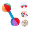 Toyvian Colourful Dumbbell Toy, Dumbbell, Soft Teething Toy for Toddlers,