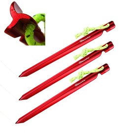 ThaiRoot Zeltheringe aus Aluminium Legierung Sandheringe 10 Stück 15cm Zelt Heringe Stark Pegs Nails Bodenheringe Stabil Camping Heringe mit reflektierend Abspannseile