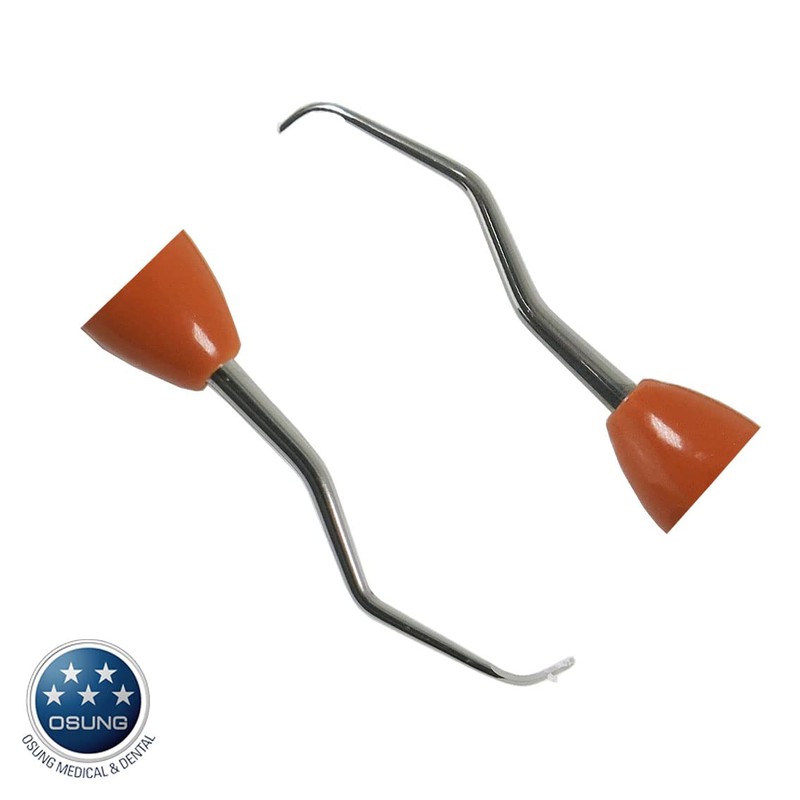Osung 2CGR1-2 Gracey Dental Curette, Standard Curette, SiliconeHandle, Autoclavable Silicone