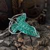 Bahamut Elegant Elven Green Tree Leaf Enamel Pins Brooch for