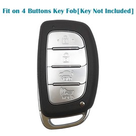 vurbemes TPU Key Fob Cover Case fit for 2019 2018 2017 2016 2015 2014 2013 Hyundai Sonata Tucson Elantra Keyless Entry Key Fob (White)