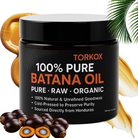 Organic Batana Oil for Hair Growth From Honduras | 100% Raw,Unrefined, Pure | Dr Sebi Scalp Care Hair Shine for Men & Women | Elaeis Oleifera Kernel | Natural Cold Press Extraction 5.3Fl oz