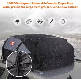 Sailnovo Car Roof Bag Cargo Carrier 20 Cubic Feet Waterproof Rooftop Cargo Carrier Bag US