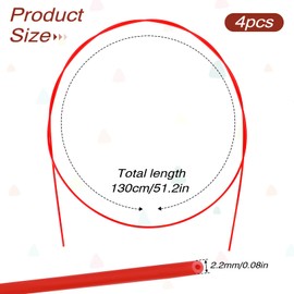 4 Pcs Spray Can Replacement Straws, 51inch Flexible Spray Extension Straws, Flexible Extension Hose, Spray Can Extension Straw, Red Plastic Extension Straws, Flexible Extension Tube
