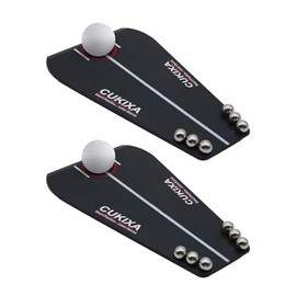 Golf Putting Tutor, Portable Golf Training Aid Putting Trainer, Putting Mirror Training Aid for Golf, Golf Alignment Training Aid, Golf Swing Training Aid for Practice Correct Putting, Black, 2 Pack