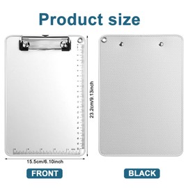 Metal Clipboard A5, Clipboard with Hanging Eyelet, Hardboard Writing Board with Rubberised Metal Clip, Folder Clipboard, Writing Case for School Office (A5)