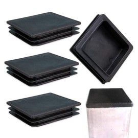 Comidox 4 Pcs Square Tube Plastic Hole Plug 4x4 Inch Cap Cover Tube Chair Glide Insert,Fitness Equipment, Steel Wood Furniture Cap Pipe Plug