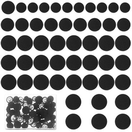 Classicseali 50pcs Upholstery Buttons for Tufting,Vintage Black Upholstery Buttons,Fabric Tuxedo Shirt Studs with Metal Shank,Versatile Black Button for Suits,Gowns,and Mores(18mm/15mm/11.5mm)