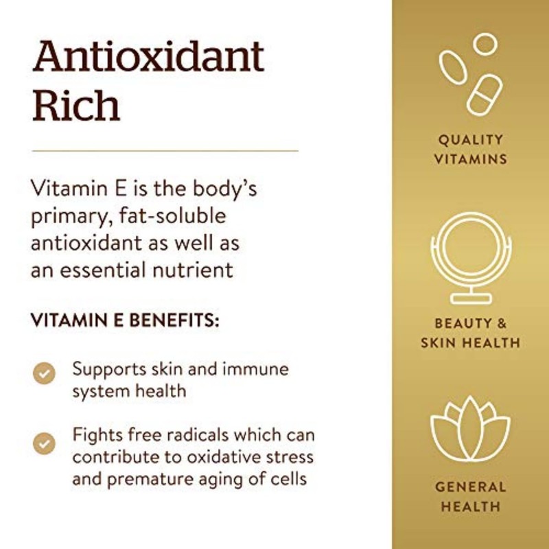 Solgar Vitamin E 268 mg (400 IU), 250 Mixed Softgels