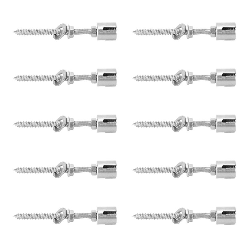 10Pcs Cross Cable Clamps 316 Stainless Steel Corrosion Resistant Cross