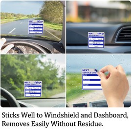 for Oil Change Stickers 300 Pcs 2”x 2” Service Black Stickers, Next Service Due Reminder Sticker Labels, Easy to Write on, Easy to Peel with No Residue