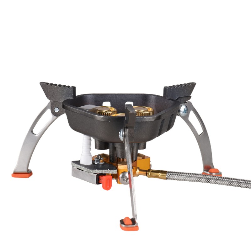 3-Core Burner Camping Stove 6800W Hiking Gas Stove Propane Butane