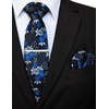 JEMYGINS Mens Floral Ties and Pocket Square Sets with Tie