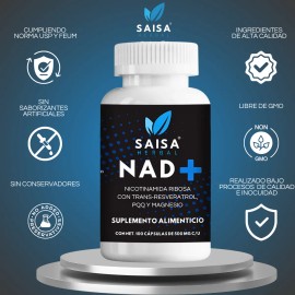 Nad Advanced Complex  100 Cpsulas  Nicotinamida Ribsido Nr  Resveratrol  Pqq  Magnesio Glicinato  B6  Suplemento Energa Celular Y Longevidad  Saisa...