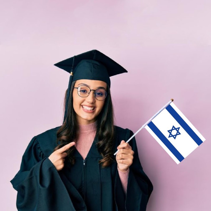 25PCS Israel Handheld Small Flag, Israelis Hand held Mini Decor