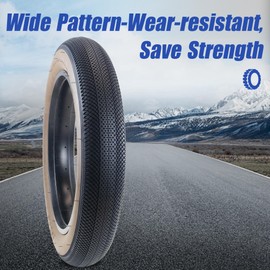 BALINGE E Bike 20x4.0 Fat tire with Tube 20 x 4 Fat tire 20x4 Bike tire with Tubes 2 Pack Heavy Duty High-Performance Wear-Resistant E-Bike Mountain Snow Bike Tire ，20x4 Fat tire，Brown Wall