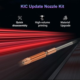 HIKUDIY 0.4mm K1C Nozzle, 2PCS Unicorn Quick-Swap Ender 3 V3 Nozzle with Titanium Alloy Heat Break, Copper Alloy and Hardened Steel for Creality K1C/Ender 3 V3/Ender 3 V3 Plus 3D Printers