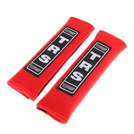 TRS Motorsport Seatbelt Pads, Harness Shoulder Pads, 75mm Wide, Laser Cut Premium Comfort Foam, Compatible with All Cars - Made in The UK (Red)