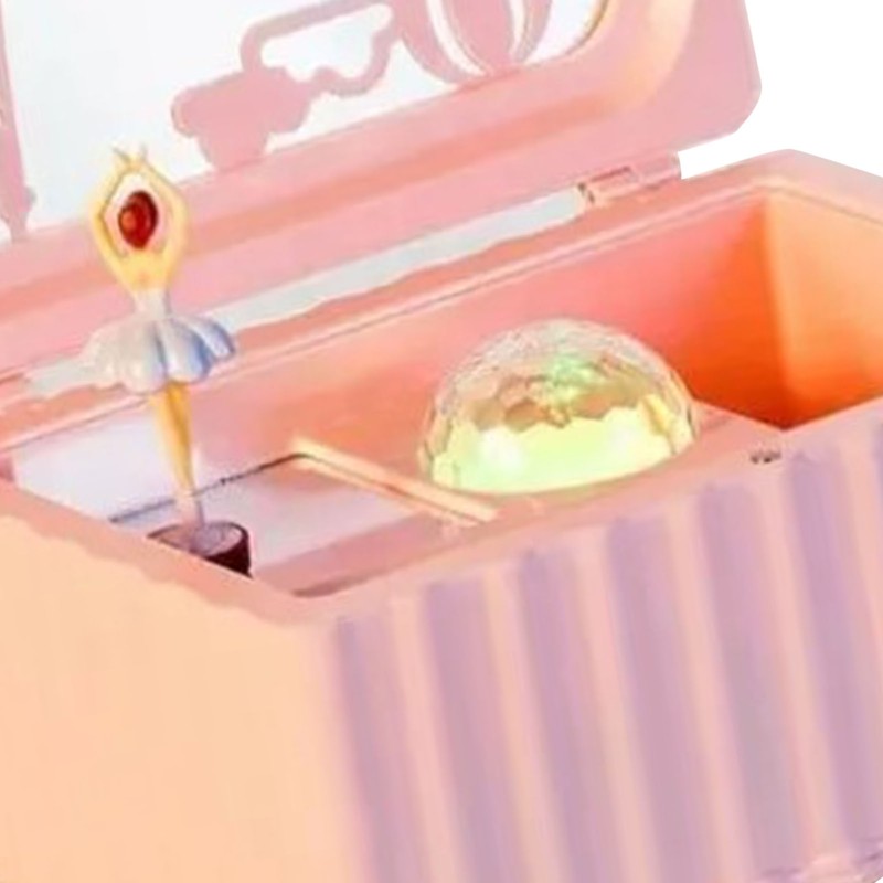 Rotating Ballerina Music Box Musical Jewelry Storage Box for Birthday