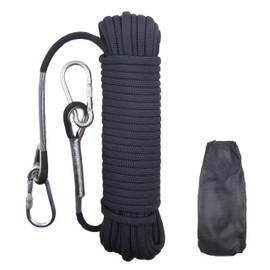 WiseRoot Climbing Rope for Adults: 8mm Climbing Rope Outdoor Rock Climbing Rope Static Rope Heavy Duty Rope for Arborist Tree Climbing Camping Hiking Rescue, 10m(32ft) 20m(64ft) 30m(96ft) Orange/Black