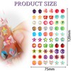 240 Piece Earrings 3D Gems Sticker Girls Sticker Earrings Self-Adhesive
