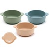 Eascrozn Baby Bowls with Suction, 3 Pack Baby Led Weaning