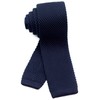 W&M Solid Color Washable Pointed Knit Tie, Necktie, 2.2 inches