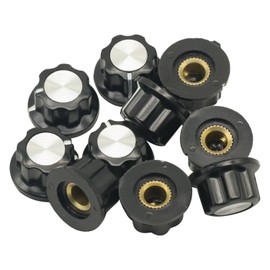 GODIYMODULES 10pcs A01 Rotary Control Turning Knob,Potentiometer Knob for Hole Top 6mm Day. Shaft Potentiometer
