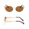 WDZAYXC Retro Oval Metal Fashion Sunglasses for Women Men UV