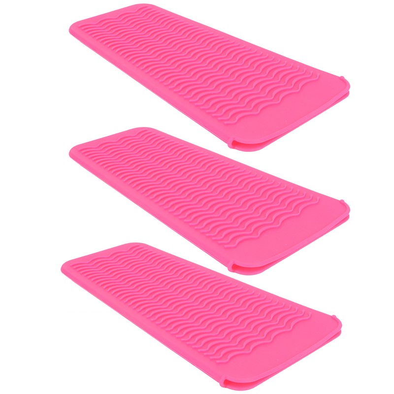 3Pcs Silicone Insulation Cover Heat Resistant Pouch for Hair Straightener