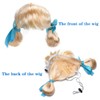 AIMALL Explosive Head Pet Wig with Bangs, Funny Braided Dog