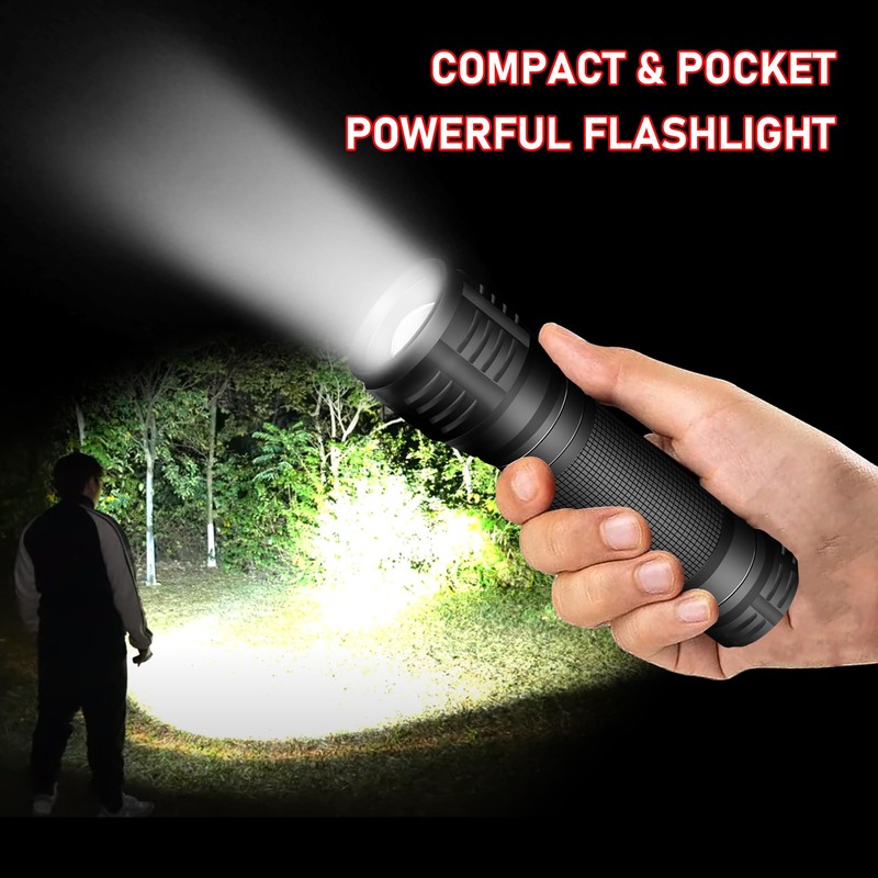 DENARP LED Flashlights - Mini Camping Flashlights with 3000 Lumens,3