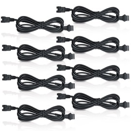 LAZZPPO 8 Pcs 4 Pin RGB Extension Cable RGB Wire for Motorcycle LED Light Underglow Kit, Compatible with ATV Car Trucks Rock Lights & Neon Strips (60 Inch)