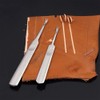 Leather Craft Set of 4 Leather Tools, V-shaped, U-Shaped, Beveling,