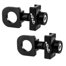 Saipor 2pcs Bicycle Chain Tensioner Adjuster Aluminum Alloy Chain Fastener for BMX Fixie Bike Single Speed Bicycle, Black