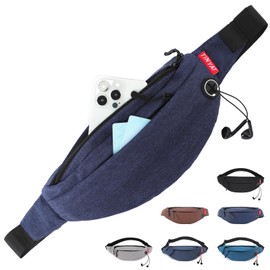 TINYAT Bum Bag Fanny Pack for Women Running Belt Bag Waterproof Waist Bag for Men with Zip Pocket Sport Hiking Walking Dog Travel Lightweight