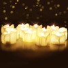 Homemory 12Pcs Timer Tea Lights, Flameless Flickering Auto Tea Lights
