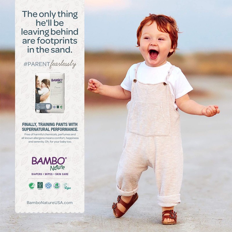 Bambo Nature Premium Eco-Friendly Training Pants, Size 6 (35+ Lbs),