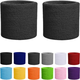 Wristband, Sweat Wipe, Towel Fabric (Sweat Absorbent, Breathable, Stretchable, Good Texture), Face Washing, Sports, Tennis, Baseball, Running, Badminton, Unisex, For Children And Adults, Wrist