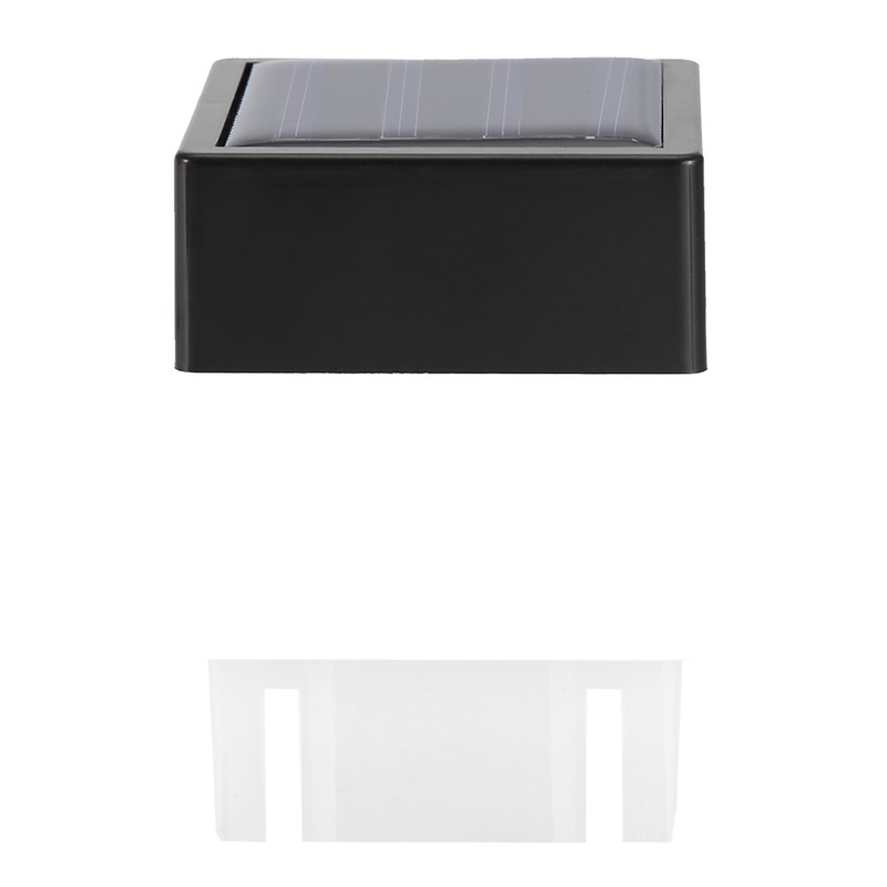 Solar Powered LED Square White Light for Garden Fence Courtyard