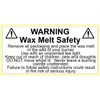 200 Wax Melt Stickers. Wax Melt Safety Warning Labels. 50x25mm