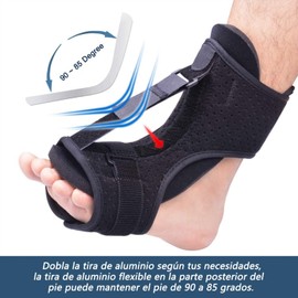 GKMJ Férula Nocturna para Fascitis Plantar, Férula Ajustable para Fascitis Plantar Nocturna con Correa Elástica, Alivio Eficaz Del Dolor de Fascitis Plantar, Tendinitis de Aquiles y Dolor de Pie de Arco