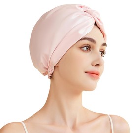 Beaulyn Silk Bonnet for Sleeping, 100% Real 22 Momme Mulberry Silk Bonnet, Sleep Cap Silk for Night Hair Protection, Women's Breathable Satin Sleeping Cap with High-Quality Elastic Band